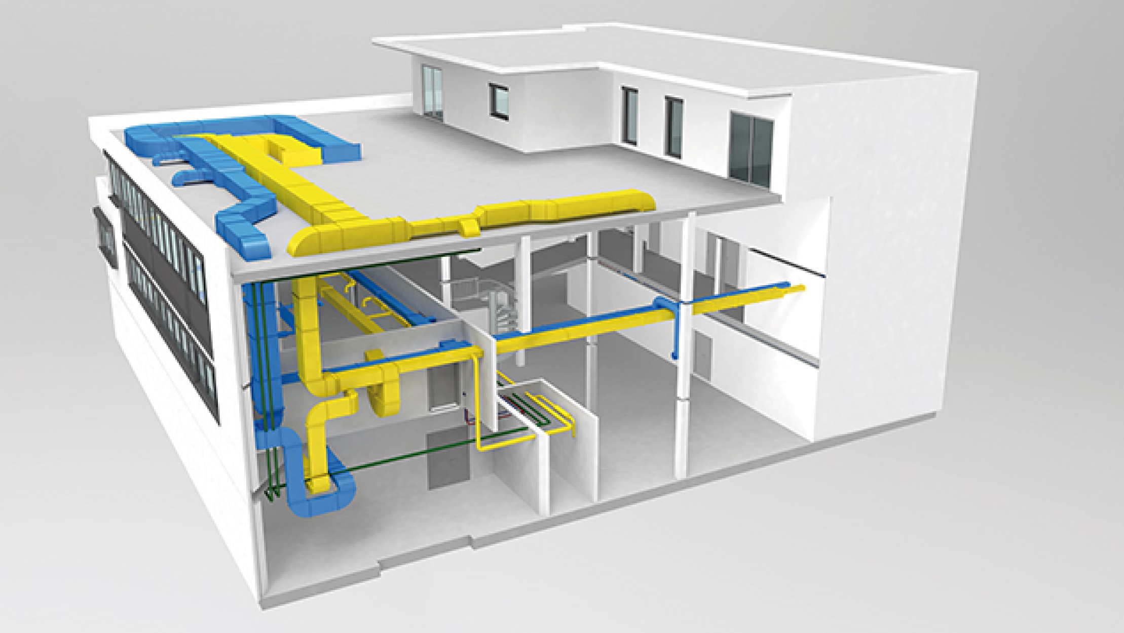 INDUSTRIAL BUILDING WITH GEOTHERMAL ENERGY