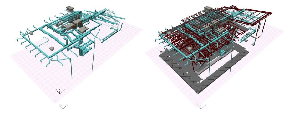 Imported MEP and structural data of the Len Lye Centre in Archicad, Patterson Associates