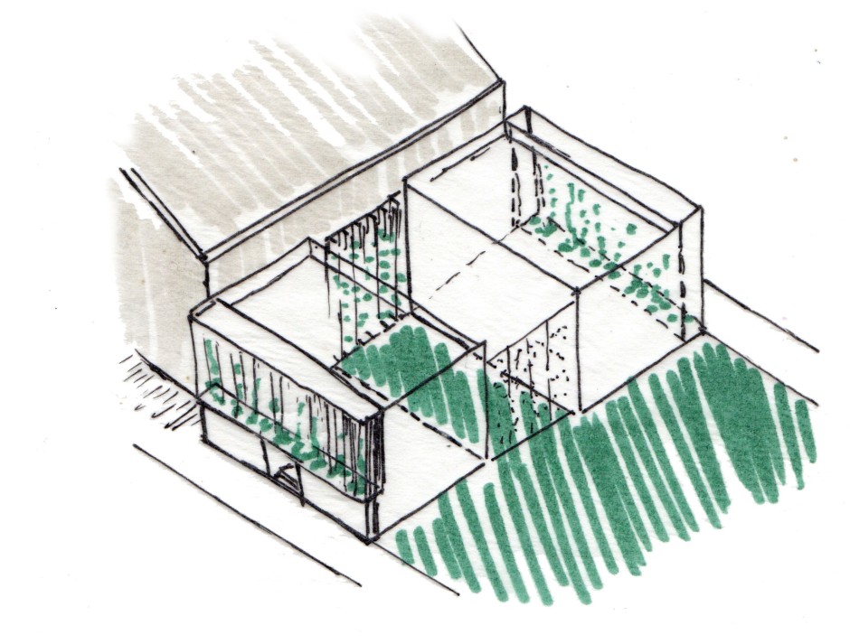 Main concept, “the evolution of the green courtyard” | Villa Patio | © enzyme apd