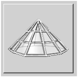 Conic glass structure