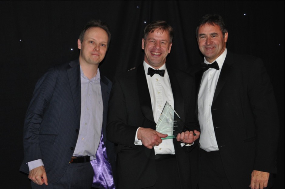 Ben Wallbank, Graphisoft UK, with the 2013 Mobile Technology of the Year Award