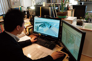 設立以来、2 次元 CAD は使わず BIM モデルベースの設計業務を行う Arch5 のオフィス