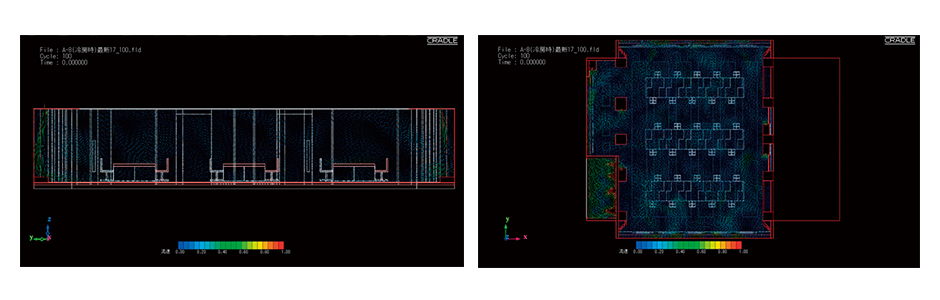 BIM による 3D モデルを利用した放射空調の気流解析（株式会社ソフトウェアクレイドル社のソフト「STREAM®」による）