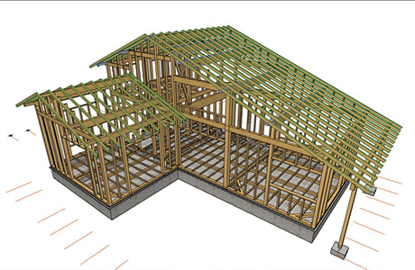 木造住宅設計（軸組）のモデル