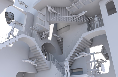 モデル制作事例：相対性 Escher(参考作品）