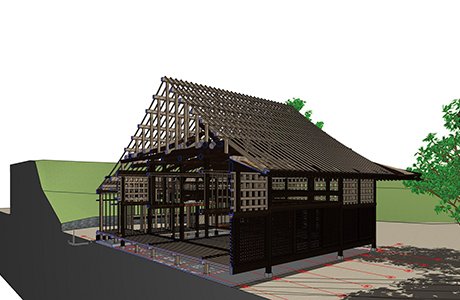 佛眼寺:3D 断面モデル