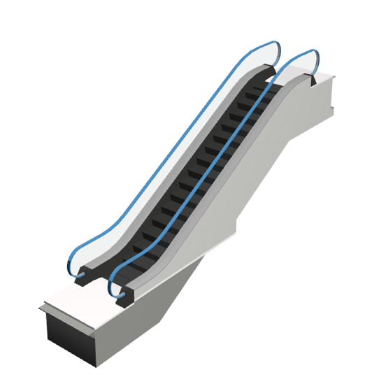 エスカレーターの3Dパーツ