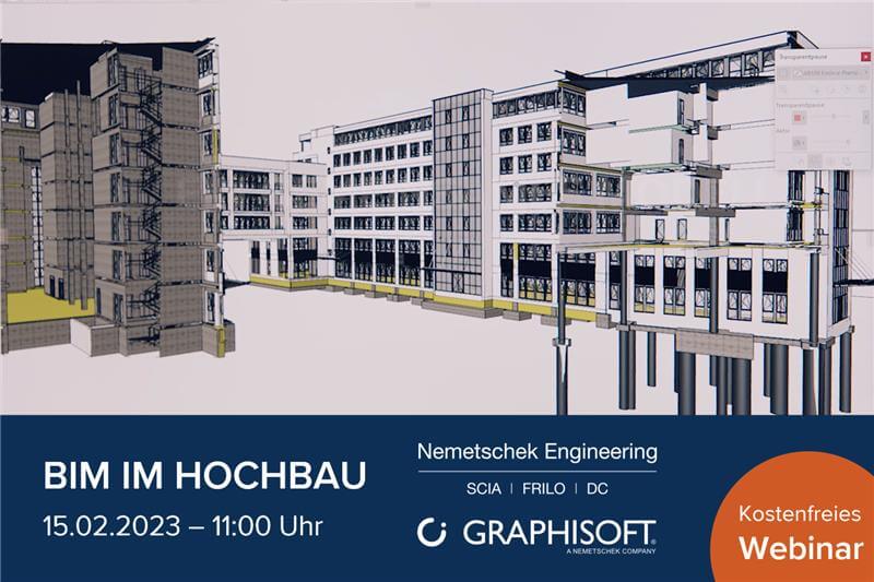 Webinar 15. Februar 2023: BIM im Hochbau mit Graphisoft und Nemetschek Engineering