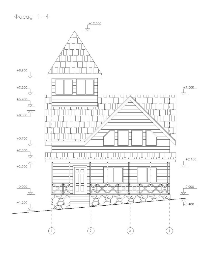 Дом из сруба в ArchiCAD